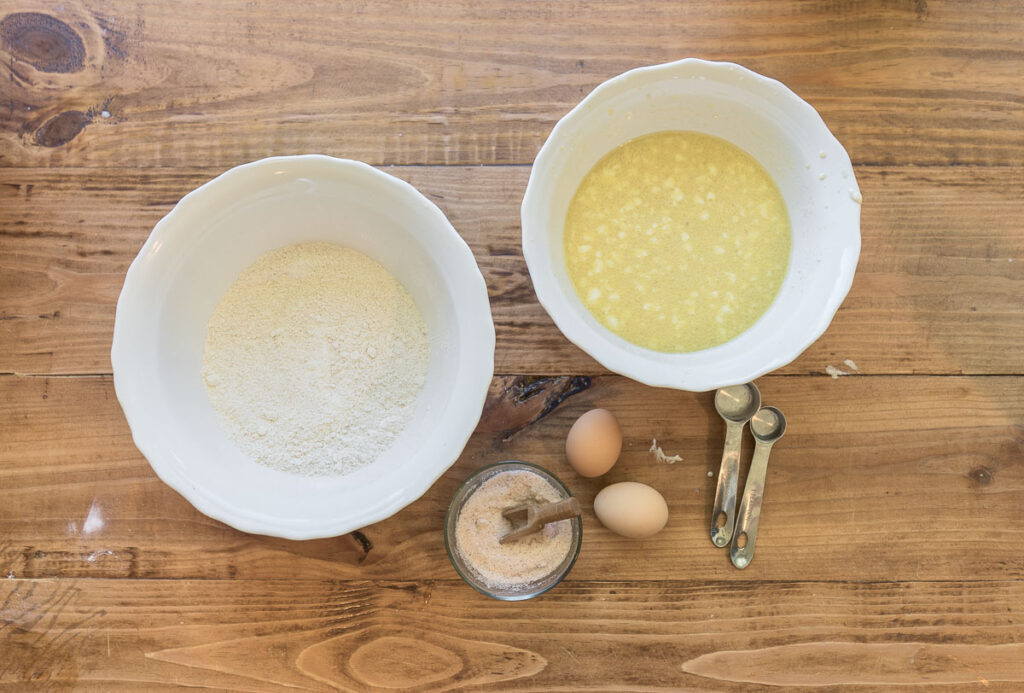 homemade fresh-milled sourdough protein pancake ingredients